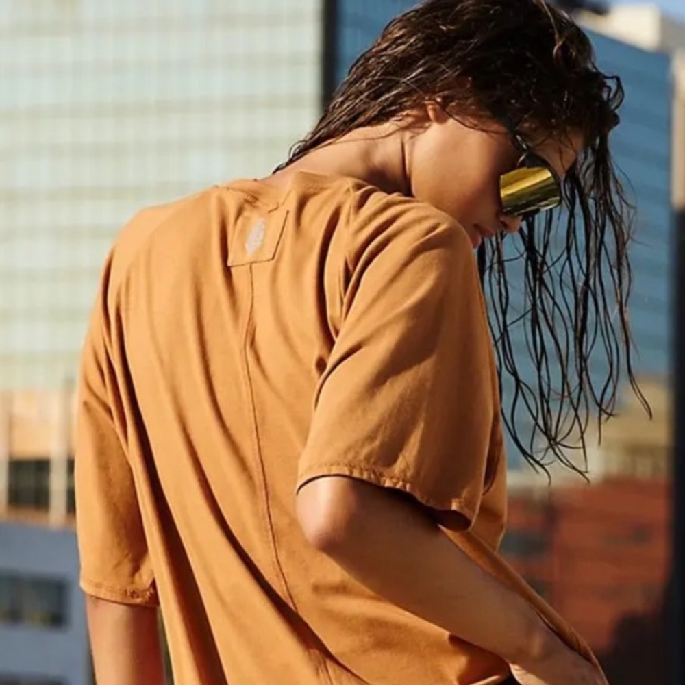 Free People Burnt Orange Hot Shot Tunic Top, Size Large - Picture 3 of 3